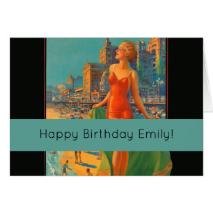 Atlantic City Beach Beauty Vintage Artwork