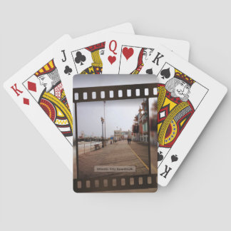 Atlantic City Beach Boardwalk on Film Playing Cards