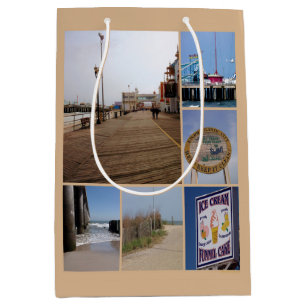 Atlantic City Beach Photo Collage Medium Gift Bag