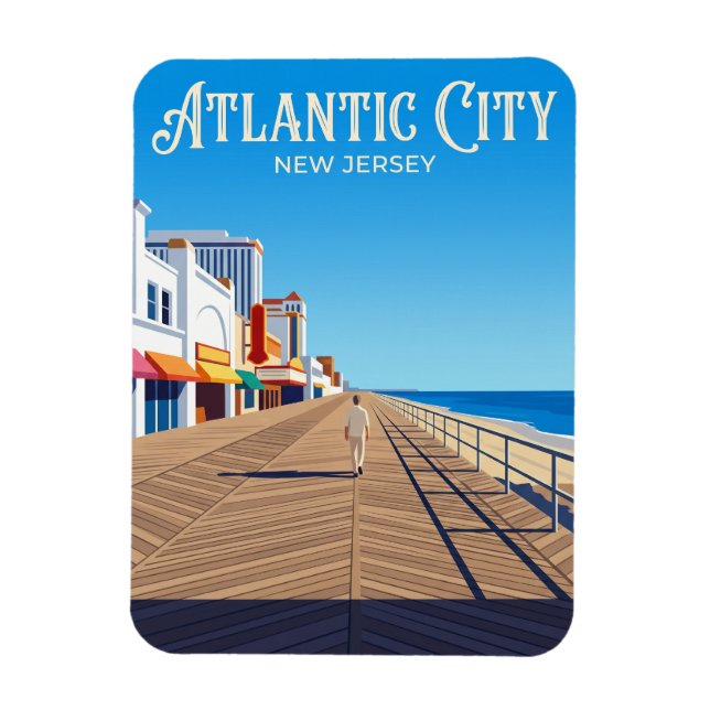 Atlantic City Boardwalk USA Magnet (Vertical)