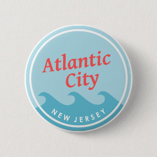 Atlantic City New Jersey 6 Cm Round Badge