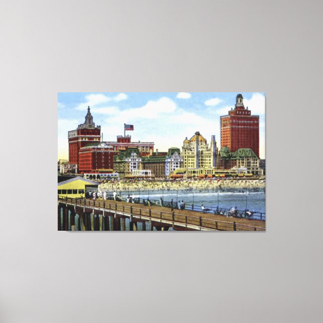 Atlantic City New Jersey Along the Shoreline Canvas Print (Front)