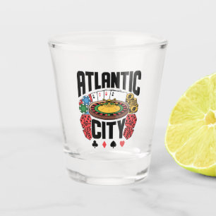 Atlantic City New Jersey Casino Gambling Shot Glass