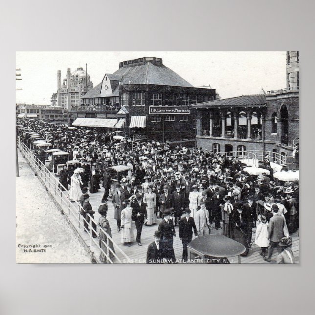 Atlantic City, New Jersey, Easter Sunday, Vintage Poster (Front)