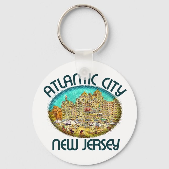 Atlantic City, New Jersey Key Ring (Front)