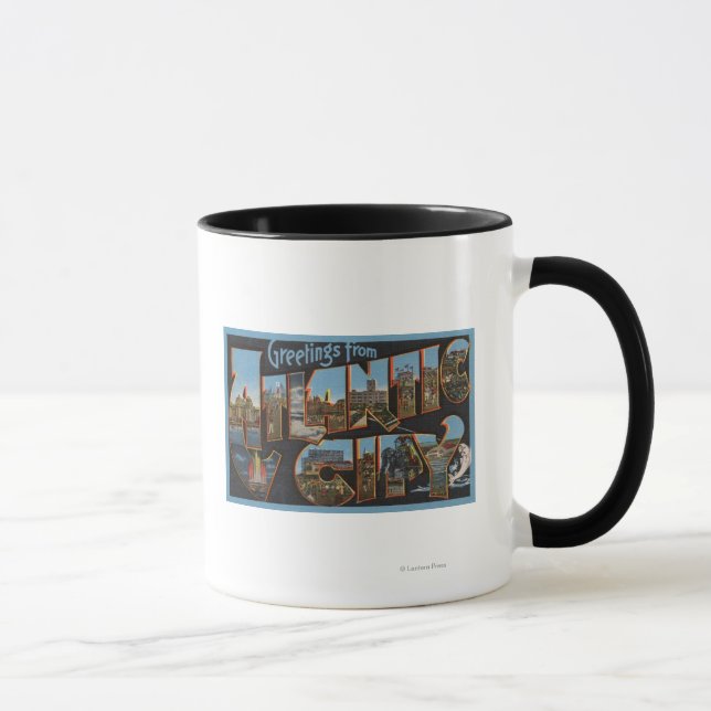 Atlantic City, New Jersey - Large Letter Scenes 2 Mug (Right)