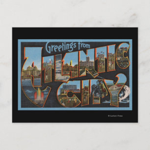 Atlantic City, New Jersey - Large Letter Scenes 2 Postcard