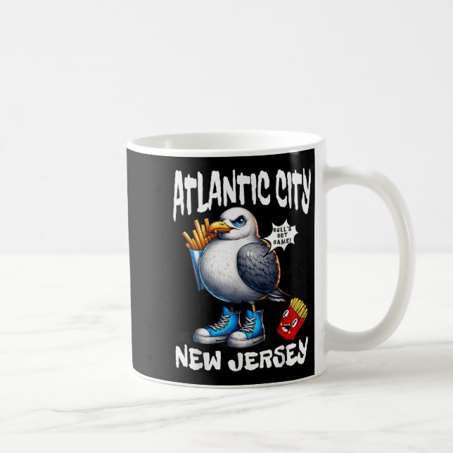 Atlantic City New Jersey Seagull French Fries Funn Coffee Mug (Right)