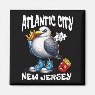 Atlantic City New Jersey Seagull French Fries Funn Magnet