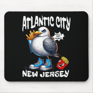 Atlantic City New Jersey Seagull French Fries Funn Mouse Mat