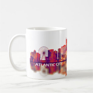 Atlantic City New Jersey Skyline Coffee Mug