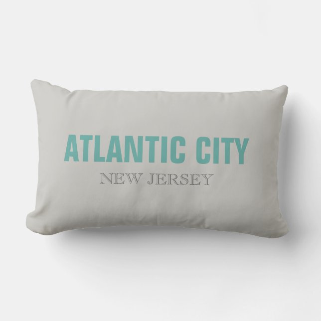 Atlantic City New Jersey State Throw Pillow (Front)