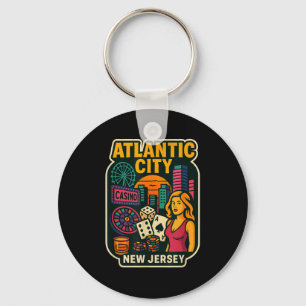 Atlantic City New Jersey Vacation Casino Gaming Ga Key Ring