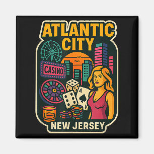 Atlantic City New Jersey Vacation Casino Gaming Ga Magnet
