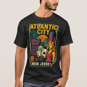 Atlantic City New Jersey Vacation Casino Gaming Ga T-Shirt