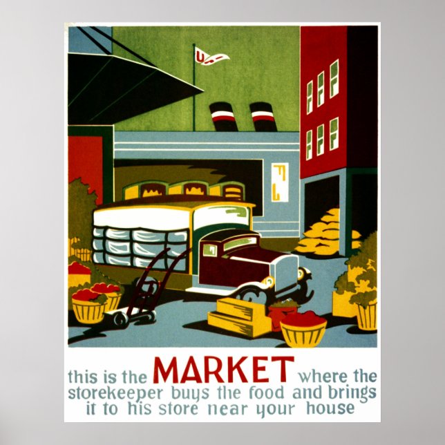 Atlantic City New Jersey Vintage Travel Poster (Front)