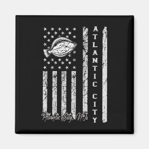 Atlantic City Nj For Fluke Fishing Fishermen Magnet