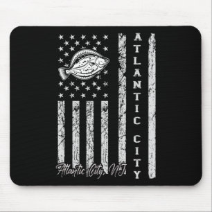 Atlantic City Nj For Fluke Fishing Fishermen Mouse Mat