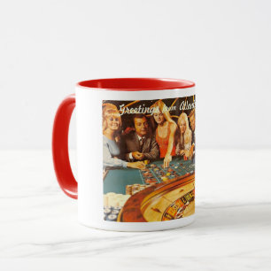 Atlantic City NJ, Gambling, Roulette, Retro  Mug