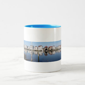 Atlantic City, NJ. Historic Gardner's Basin. Two-Tone Coffee Mug