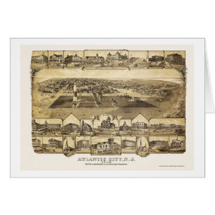 Atlantic City, NJ Panoramic Map - 1880