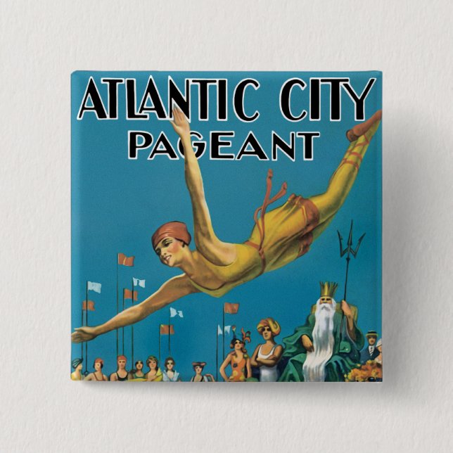 Atlantic City Pageant 15 Cm Square Badge (Front)