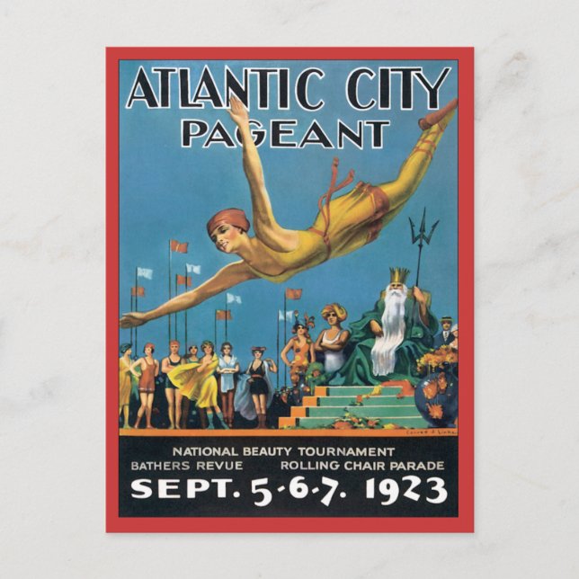 Atlantic City Pageant Vintage Postcard (Front)