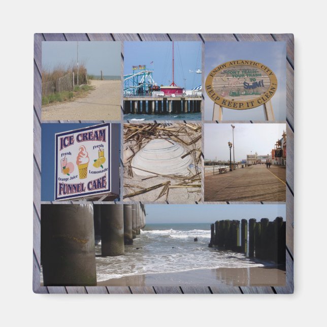 Atlantic City - Photo Collage Magnet (Front)