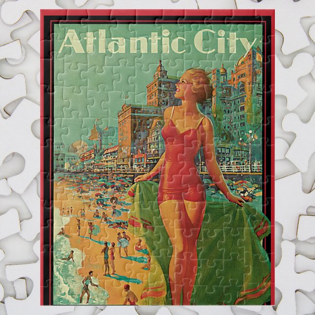 Atlantic City Resort, Pennsylvania Railroad Travel Jigsaw Puzzle (Creator Uploaded)