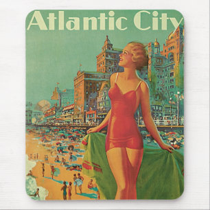 Atlantic City Resort, Pennsylvania Railroad Travel Mouse Mat