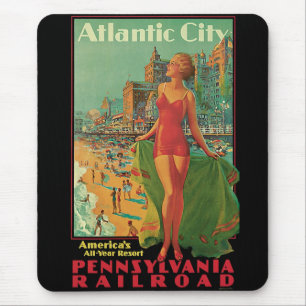 Atlantic City Resort, Pennsylvania Railroad Travel Mouse Mat