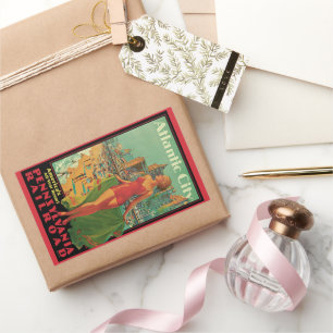 Atlantic City Resort, Pennsylvania Railroad Travel Rectangular Sticker