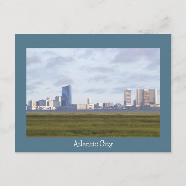 Atlantic City Skyline Photo Postcard (Front)
