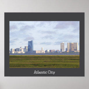 Atlantic City Skyline Photo Poster