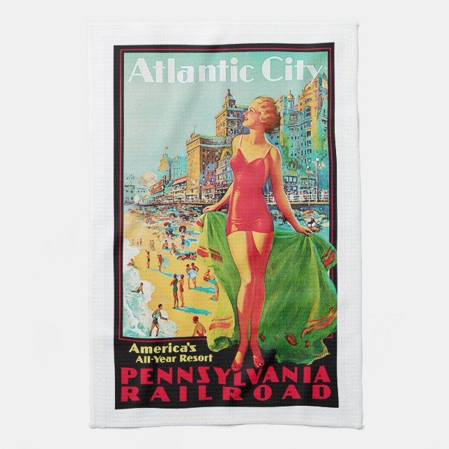 Atlantic City Tea Towel (Vertical)
