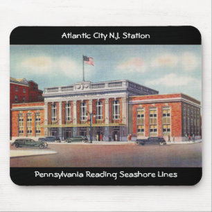 Atlantic City Train Station PRSL 1936 Mouse Mat