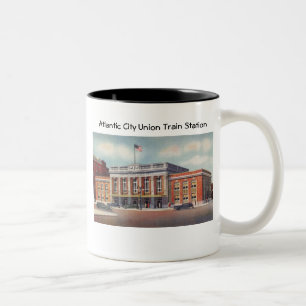 Atlantic City Train Station PRSL 1936 Two-Tone Coffee Mug