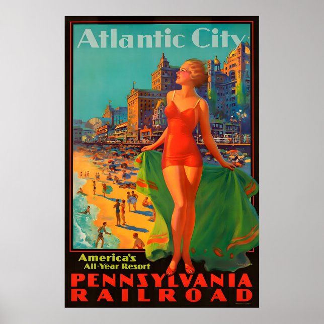 Atlantic City Travel Poster (Front)