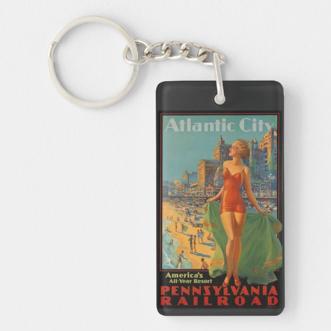 Atlantic city vintage key ring (Front)