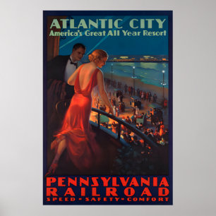 Atlantic City Vintage - Travel Poster Prints