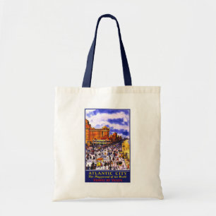 "Atlantic City" Vintage Travel Poster Tote Bag