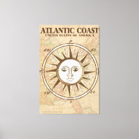 Atlantic Coast USA vintage travel poster