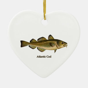 Atlantic Cod Logo Ceramic Tree Decoration