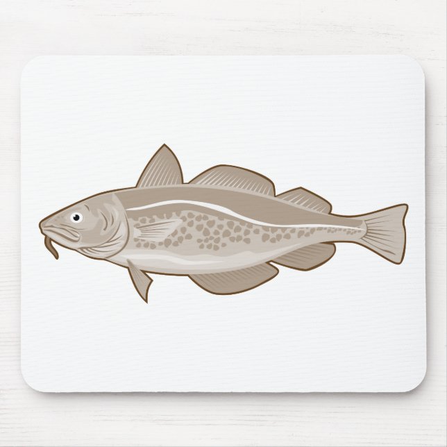 atlantic codfish haddock fish mouse mat (Front)