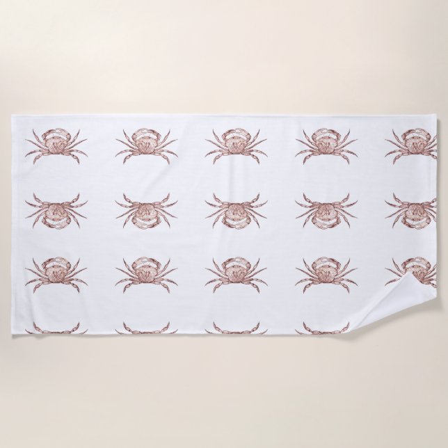 Atlantic Crab Beach Towel (Front)