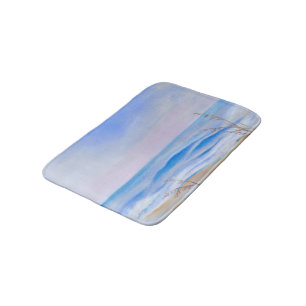 Atlantic Evening Sky Ocean Sea Oats Pastel Bath Mat