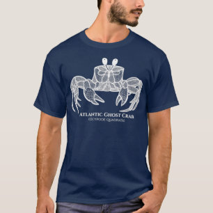 Atlantic Ghost Crab with Names animal design on bl T-Shirt