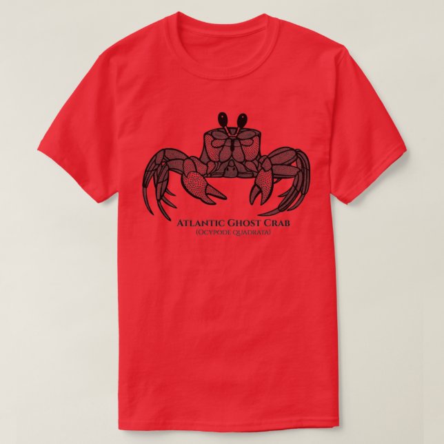 Atlantic Ghost Crab with Names animal design on li T-Shirt (Design Front)