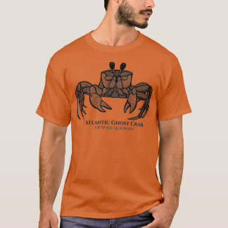 Atlantic Ghost Crab with Names animal design on re T-Shirt