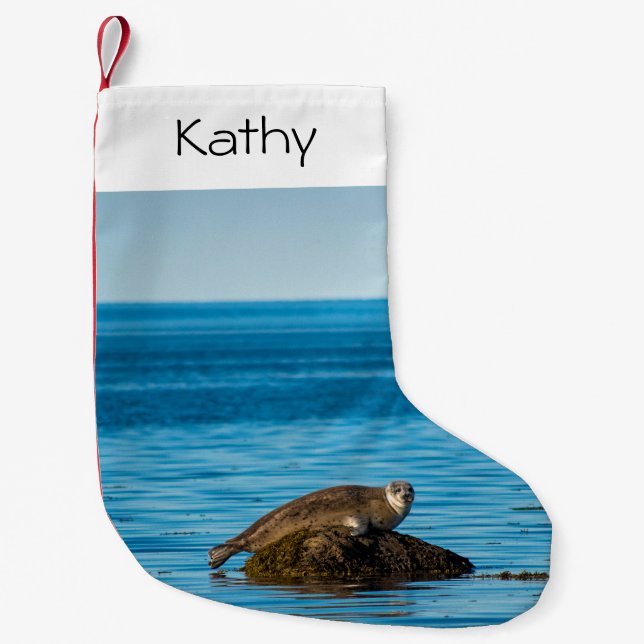 Atlantic Harbour Seal Small Christmas Stocking (Front)